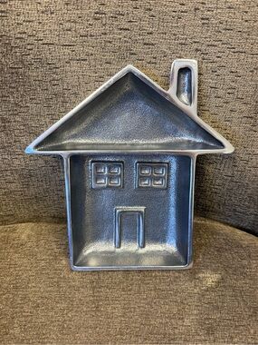 Inspired Generations Heavy Metal House Shaped Trinket Tray Nut Candy Mint Dish.